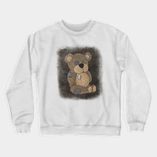 Scruffy patchwork bear illustration Crewneck Sweatshirt